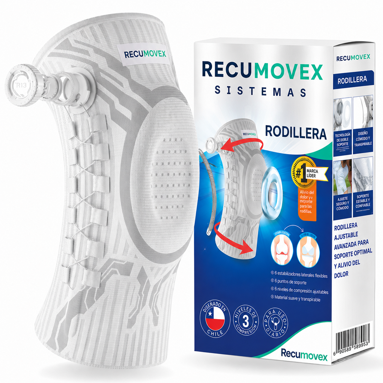 Rodillera de soporte y alivio Superior RecuMovex